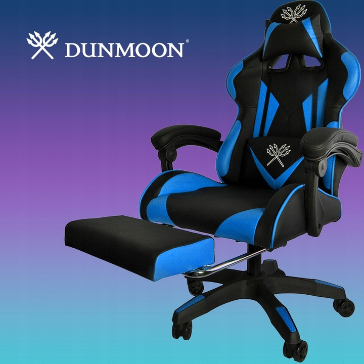 Кресло геймерское с подставкой для ног Malatec Dunmoon 8978 BLUE - Зображення 8