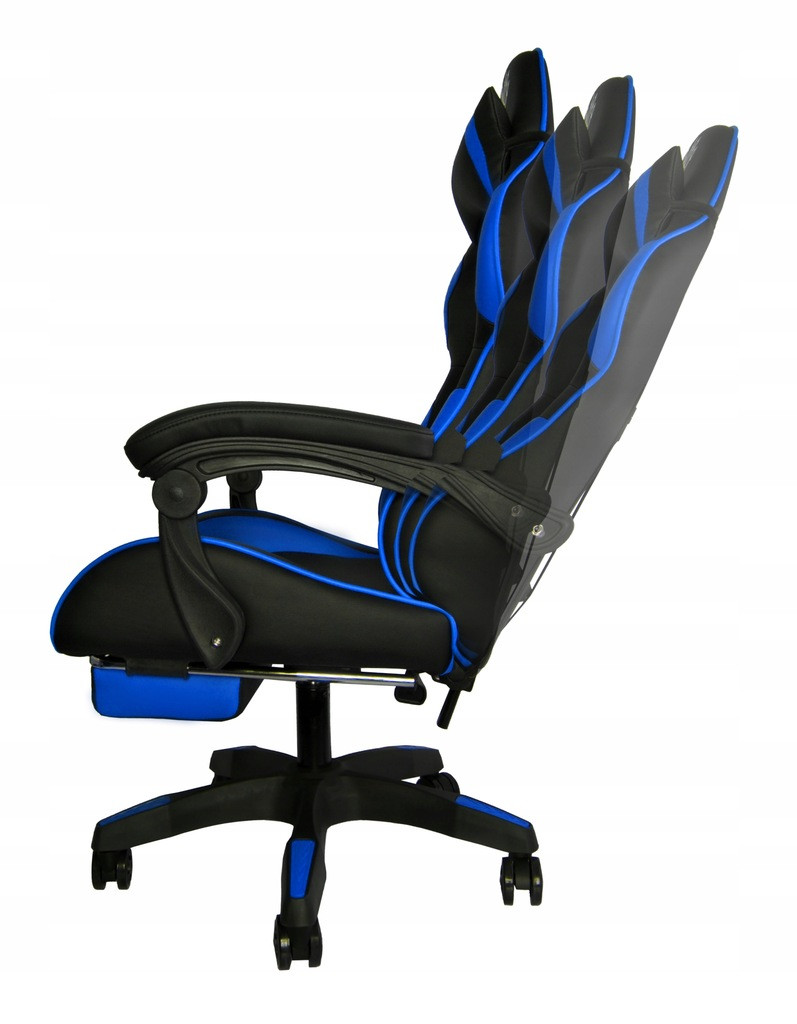 Кресло геймерское с подставкой для ног Malatec Dunmoon 8978 BLUE - Зображення 10