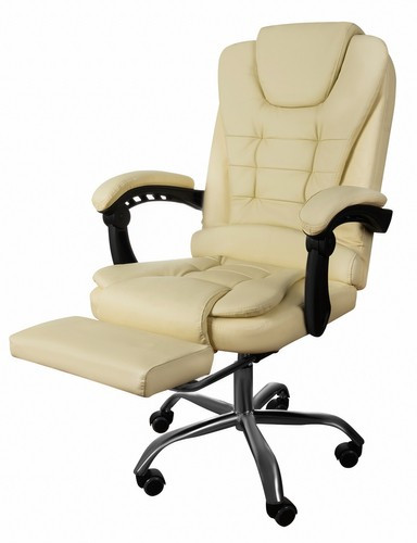 Офисное кресло с подставкой для ног MALATEC 23287 бежевое - Зображення 2