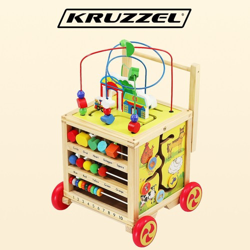 Деревянный толкатель толокар - развивающий кубик Kruzzel 22606 - Зображення 6