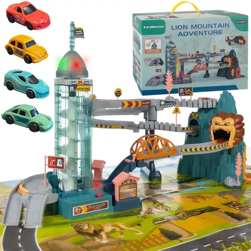 Игровой детский автотрек с лифтом Lion Mountain Adventure 23130