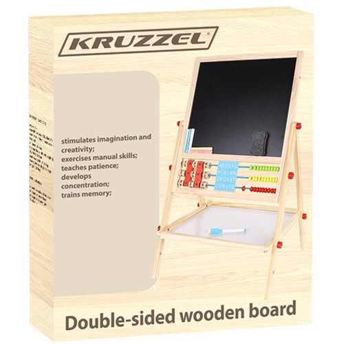 Мольберт деревянный двухсторонний Kruzzel 22472 обучающая доска для рисования - Зображення 10