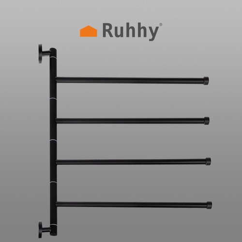 Вешалка для полотенец Ruhhy 24474 черная - Зображення 8