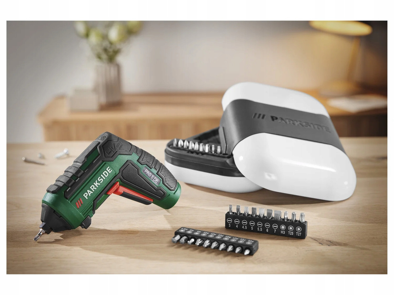 Аккумуляторная отвертка Parkside PAS 5 D5 шуруповерт с насадками 4 V, 1500 mAh, 10 Nm, Германия - Зображення 6