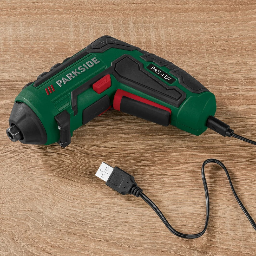 Аккумуляторная отвертка Parkside PAS 4 D7 шуруповерт с насадками 4 V, 1500 mAh, 10 Nm, Германия - Зображення 9
