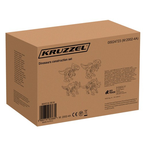 Игровой набор конструктор динозавры в кейсе Kruzzel 24723 с шуруповертом - Зображення 10