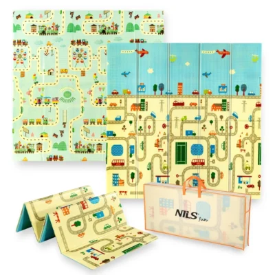 Детский складной коврик Nils Fun City MD04 195×180 см