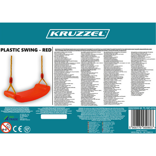 Качели детские пластиковые Kruzzel 23555 - Зображення 3