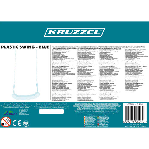 Качели детские пластиковые Kruzzel 25446 до 50 кг Синие - Зображення 2