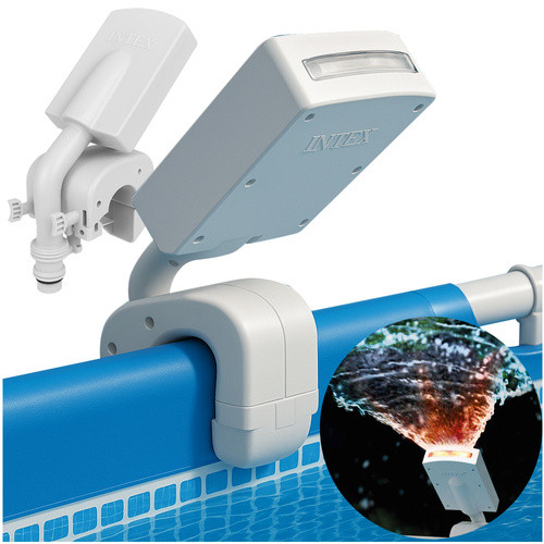 Фонтан для басейну Intex 28089 з LED підсвічуванням, гідроелектричний kruzz
