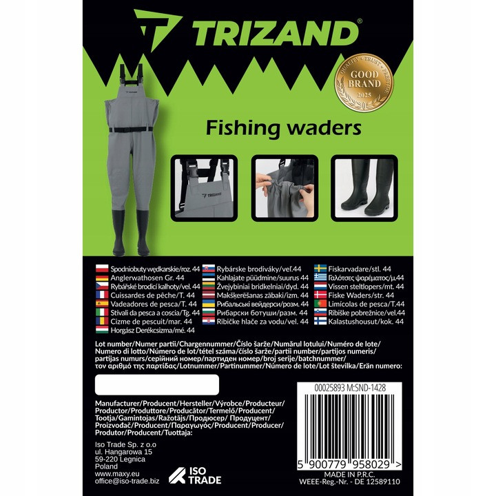Комбинезон рыбацкий вейдерсы Trizand 25893 р. 44 Заброды - Зображення 10