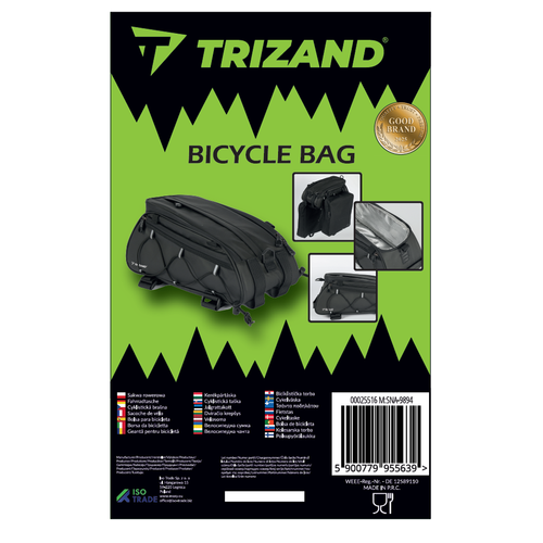 Велосипедная сумка на багажник 16 л Trizand 25516 - Зображення 3