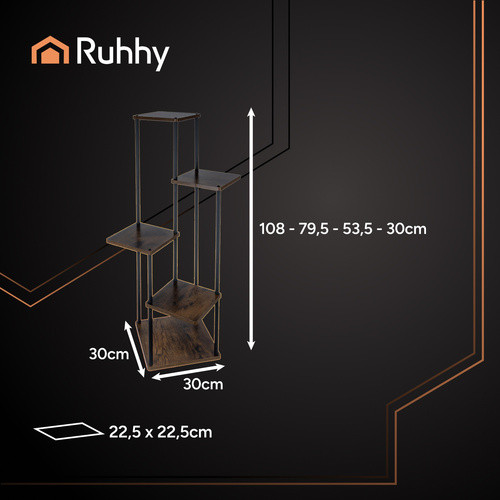 Подставка для цветов лофт RUHHY 25998 - Зображення 2