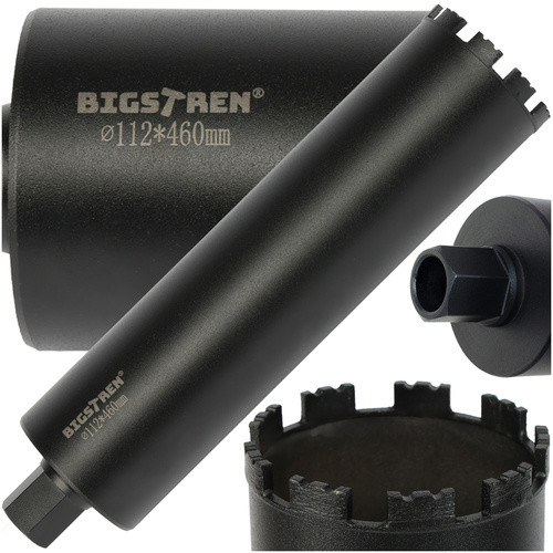 Алмазное сверло коронка 112×460 мм Bigstren 27083 1.1/4 UNC
