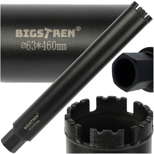 Алмазное сверло коронка 63×450 мм Bigstren 27082