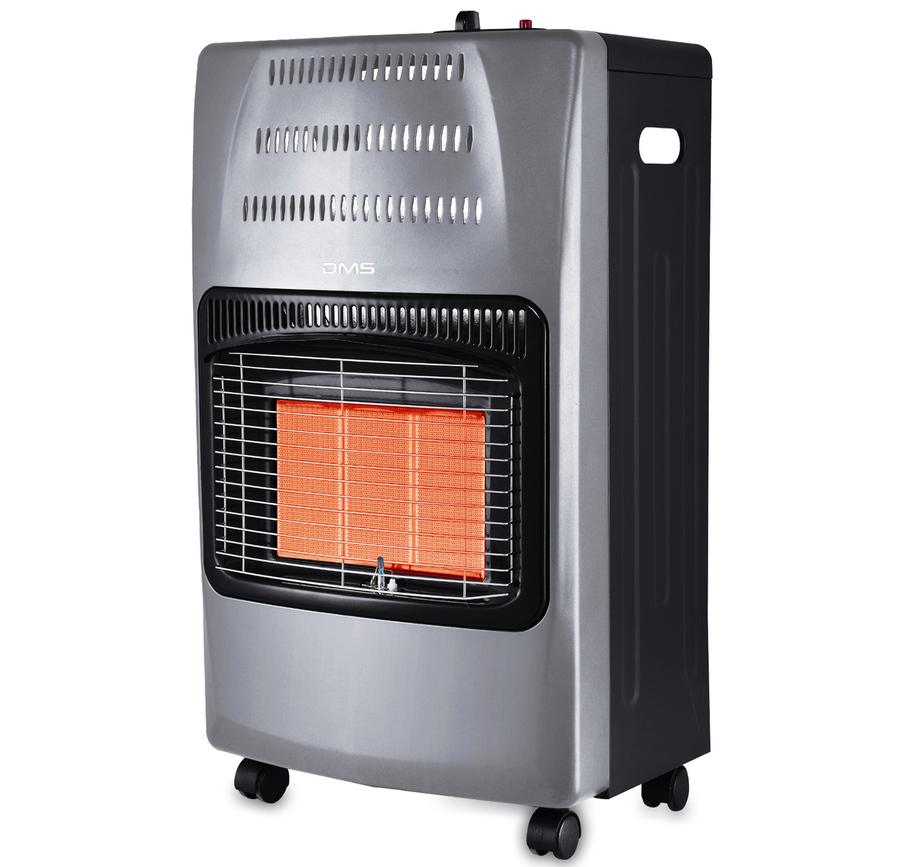 Газовый обогреватель DMS KGH-08 Germany 4.2 кВт с редуктором и шлангом (БЕЗ БАЛОНА) GREY