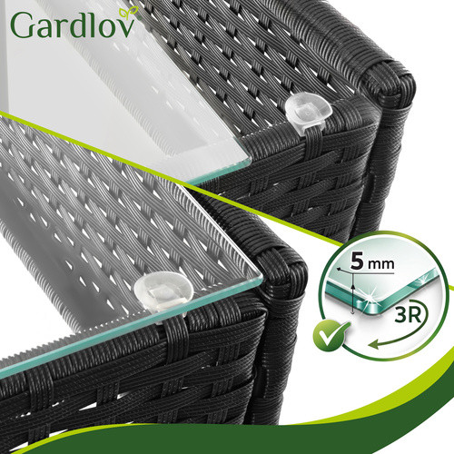Садовая мебель из черного ротанга Gardlov 26908 - Зображення 5