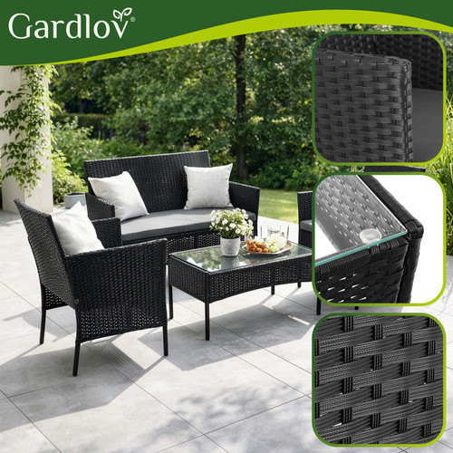 Садовая мебель из черного ротанга Gardlov 26908 - Зображення 8
