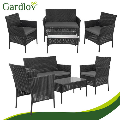 Садовая мебель из черного ротанга Gardlov 26908 - Зображення 9