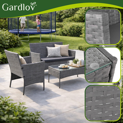 Садовая мебель из ротанга антрацитового цвета Gardlov 26907 - Зображення 5