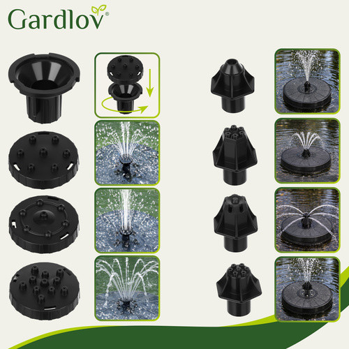 Солнечный садовый фонтан Gardlov 23227 со светодиодной подсветкой - Зображення 8