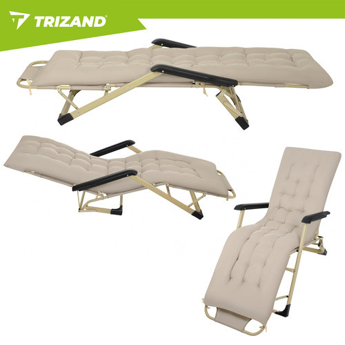 Складной садовый шезлонг 60x177x30 см Trizand 27553 - Зображення 3