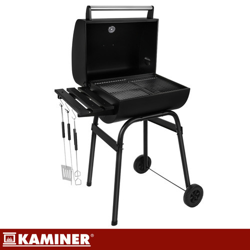 Садовый гриль с крышкой 82x51x117 см Kaminer 27316 - Зображення 3