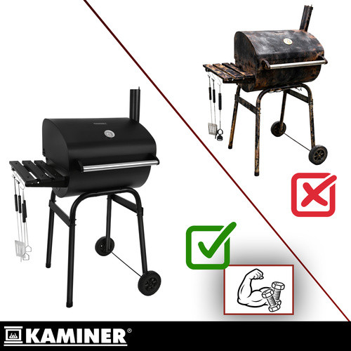 Садовый гриль с крышкой 82x51x117 см Kaminer 27316 - Зображення 8