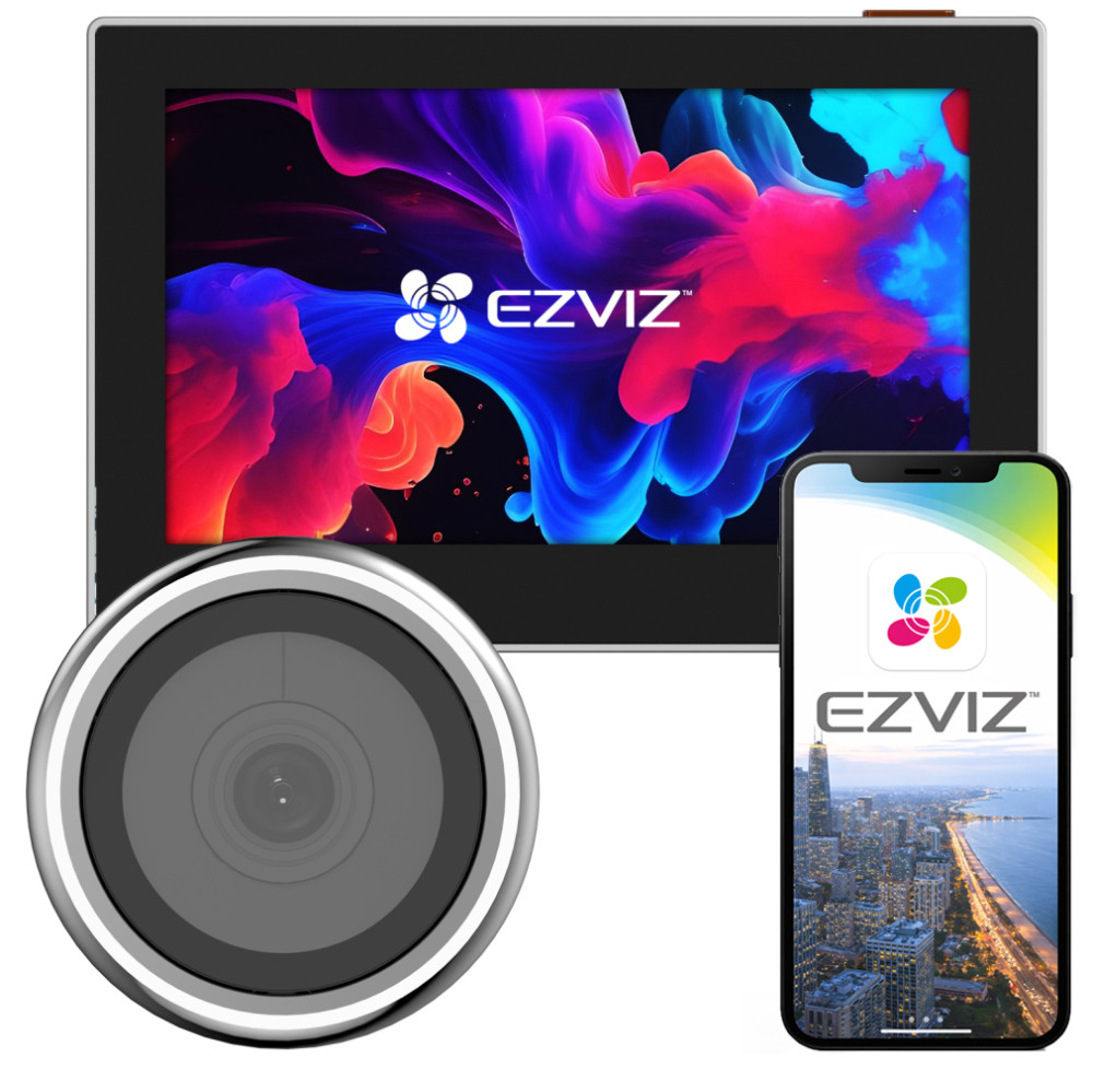 Умный Wi-Fi видеоглазок для дверей EZVIZ CP2 Full HD 1080p с аккумулятором
