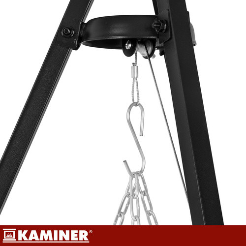 Гриль-тренога садовый Kaminer 27556 190x70 см , подвесной гриль на треноге с регулировкой высоты - Зображення 4