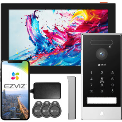 Умный 2-проводной IP видеодомофон EZVIZ HP7 PRO 4K (8″ Touch Screen, Wi-Fi 6, Биометрия, RFID, PIN)