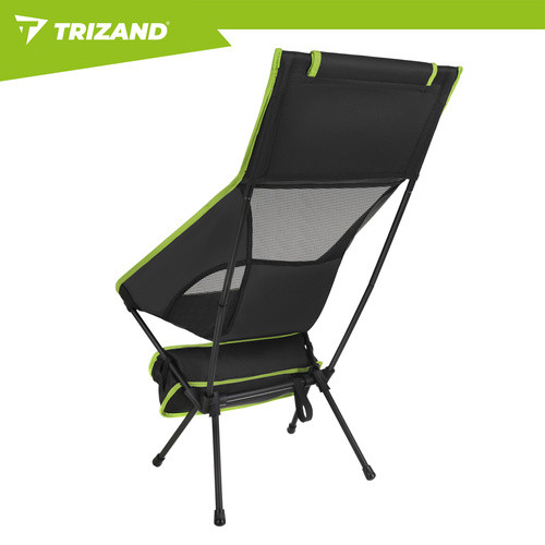 Складное рыбацкое кресло Trizand 27778 (41x52x86 см) черное, туристический стул с чехлом до 120 кг - Зображення 4