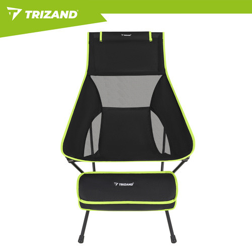 Складное рыбацкое кресло Trizand 27778 (41x52x86 см) черное, туристический стул с чехлом до 120 кг - Зображення 8